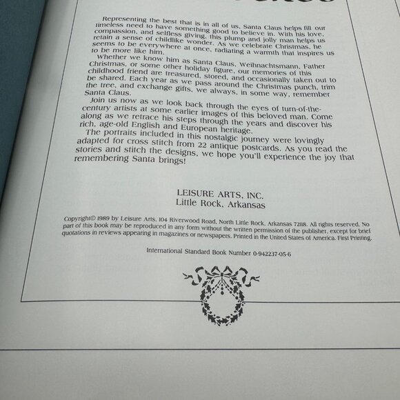 Santa Remembered Cross-Stitch Pattern Book By Leisure Arts Hardcover - Picture 2 of 7